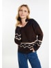 usha FESTIVAL Damen Pullover in Braun Mehrfarbig