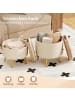COSTWAY 2er Set Ottomane mit Stauraum in Beige