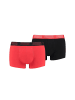 Puma Boxershort 2er Pack in Rot/Schwarz