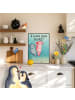Mr. & Mrs. Panda Wandbild Axolotl Liebe Design mit Spruch in Weiß