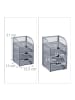 relaxdays Schreibtischorganizer in Silber - (B)12,5 x (H)21 x (T)13 cm