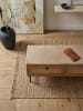 KADIMA DESIGN Schuhbank mit Stoff-Sitzfläche 100x48x38 cm Garderobenbank