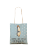 Mr. & Mrs. Panda Shopper-Tasche Wenn Papa es nicht reparieren ka... in Blau Pastell