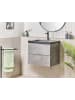 Beliani 2-tlg Badezimmerschrank mit Waschbecken CARDIEL in Grau/Schwarz