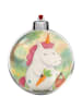 Mr. & Mrs. Panda Weihnachtskugel Einhorn Vegan Design ohne Spruch in Weiß