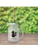 Mr. & Mrs. Panda Trinkglas Mason Jar Stinktier Blume mit Spruch in Transparent