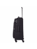 travelite Chios - 4-Rollen-Trolley M 67 cm erw. (schwarz) in schwarz