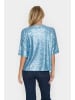 SAINT TROPEZ Kurzarm-Bluse JadaSZ Oversize fit in Smoke Blue