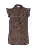 Marie Lund Bluse in schoko weiß - 0002