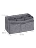 relaxdays Taschenorganizer in Dunkelgrau - (B)32 x (H)17,5 x (T)20 cm