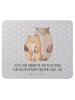 Mr. & Mrs. Panda Mauspad Bären Liebe mit Spruch in Grau Pastell