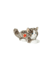 Teddy Hermann Kuscheltier Katze liegend grau, ca. 20cm, ab 18 Monate