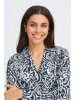 Fransa Bluse langarm FRARIANA Box fit in ART LINES NAVY