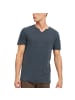 Jack and Jones 1er Pack JJESPLIT Neck Tee SS in Navy