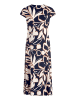 Betty Barclay Midikleid mit Raffung in Dark Blue/Brown