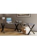 VCM  X Schreibtisch Eckschreibtisch L Form 190x190x80 in Schwarz / Anthrazit