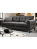 Inn.Furn Sofa grau Flachgewebe 2,5-Sitzer 203 cm, Couch mit Steppoptik