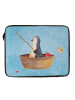 Mr. & Mrs. Panda Notebook Tasche Pinguin Angelboot ohne Spruch in Eisblau