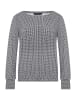 Betty Barclay Casual-Shirt mit Gummizug in Weiß/Schwarz