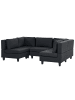 Beliani 5-tlg Modulsofa UNSTAD in Schwarz