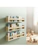 relaxdays 3 x Kinderregal in Weiß/ Natur - (B)58 x (H)10 x (T)12 cm