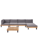 Beliani 6-tlg Lounge Set FRAZZANO in Grau/Braun