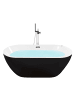 Beliani Freistehende Badewannen NEVIS in Schwarz/Silber - (W) 80 x (H) 59 x (L) 170 cm