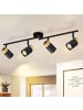 ZMH Deckenleuchte in Schwarz 4-flammige GU10 Holz Schwenkbar