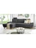 Furn.Design Ecksofa grau Velours, Sofa mit Bettfunktion und Stauraum 284 cm