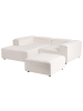 Beliani 2-tlg 2-Sitzer Sofa ARDAL in Weiß/Schwarz rechtsseitig