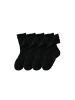 MUNADUNA 4er-Pack Lochmuster Kreis-Mittelsocken in Schwarz