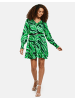 Threadbare Kleid THB Grape Ruffle Belted Mini in Green