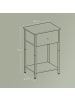 VASAGLE Nachttisch Bellah in Eichenfarben - (B)38.1 x (H)61.1 x (T)28.1 cm