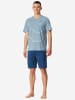 Schiesser Pyjama Casual in pacific blue