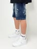 DADA Baggy Jeans Shorts mit Splatter Muster Bermuda in Blau