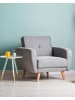 Beliani Cocktailsessel FLORLI in Grau/Braun - (W) 89 x (H) 82 x (L) 85 cm
