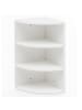 KADIMA DESIGN Eckregal: Modern, 3 Fächer, runde Front, Melaminharz-Beschichtung in Weiß