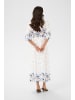 Kaffe Kleid KArosine Tight fit in Blue Tones Border Flower