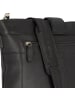 Plevier Bow Schultertasche Leder 30 cm Laptopfach in schwarz