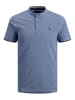 Jack & Jones Polo T-Shirt Pique Kurzarm Basic Hemd JJEPAULOS in Blau