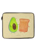Mr. & Mrs. Panda Laptop Tasche Avocado Toast ohne Spruch in Gelb Pastell