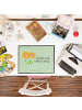 Mr. & Mrs. Panda Schreibtischunterlage Blume Sonnenblume mit Spruch in Blattgrün