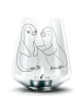 Mr. & Mrs. Panda Gravur Teelicht Pinguine trösten ohne Spruch in Transparent