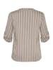 KAFFE curve Langarm-Bluse KCsida in Elephant Skin / Beige Stripe