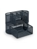 relaxdays Schreibtisch Organizer in Anthrazit - (B)22 x (H)10,5 x (T)11 cm