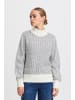 ICHI Strickpullover langarm IHKAMARA Loose fit in Dark grey melange