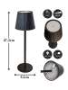 Coen Bakker LED Tischlampe dimmbar Touch Farbwechsler IP44 Innen & Außen 27,5x9,5cm Schwarz