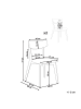 Beliani 2er-Set Esszimmerstuhl HOPE in Braun/Beige