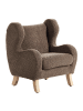 Beliani Kindersessel FARUM in Braun - (W) 45 x (H) 55 x (L) 41 cm