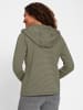 WITT WEIDEN Fleece-Jacke in oliv-ecru-geringelt